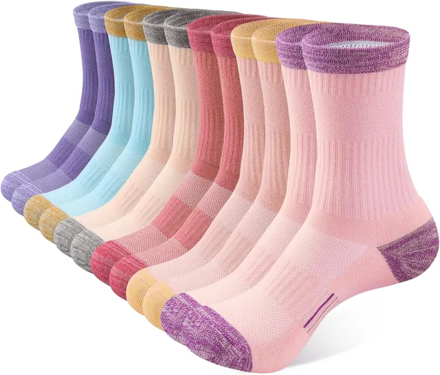 Women's Cushioned Crew Socks — front view