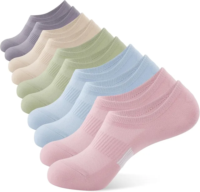 Women's No Show Cotton Socks — front view