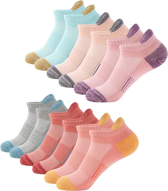 Women's Cushioned Running Ankle Socks — front view
